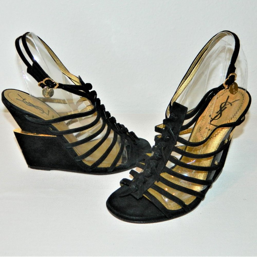 Yves Saint Laurent Suede Platforms